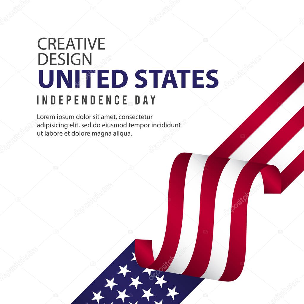 United States Independent Day Poster Creative Design Illustration Vector Template