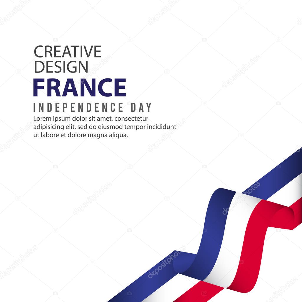 France Independent Day Poster Creative Design Illustration Vector Template
