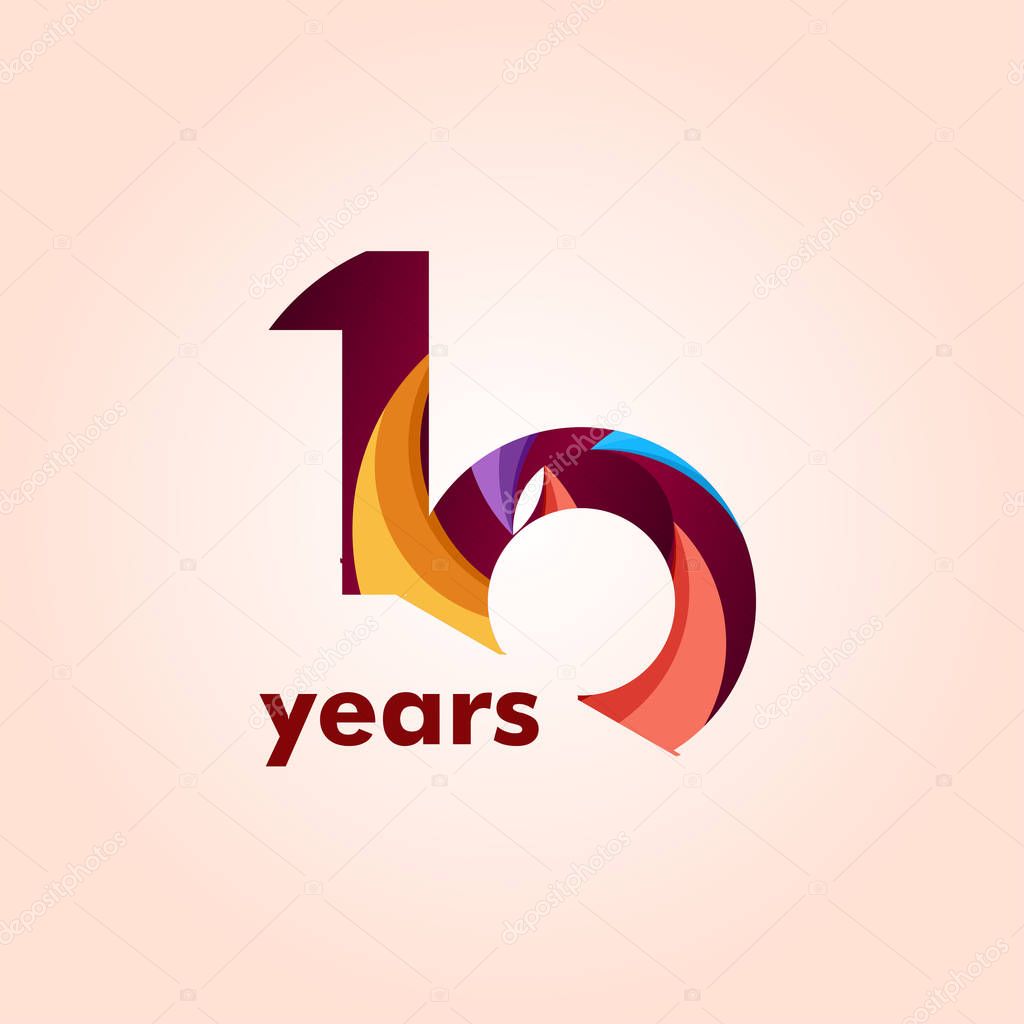 10 Year Anniversary Elegant Number Vector Template Design Illustration