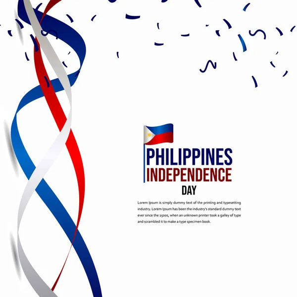 Χαρούμενη γιορτή ανεξαρτησίας των Φιλιππίνων — Διανυσματικό Αρχείο