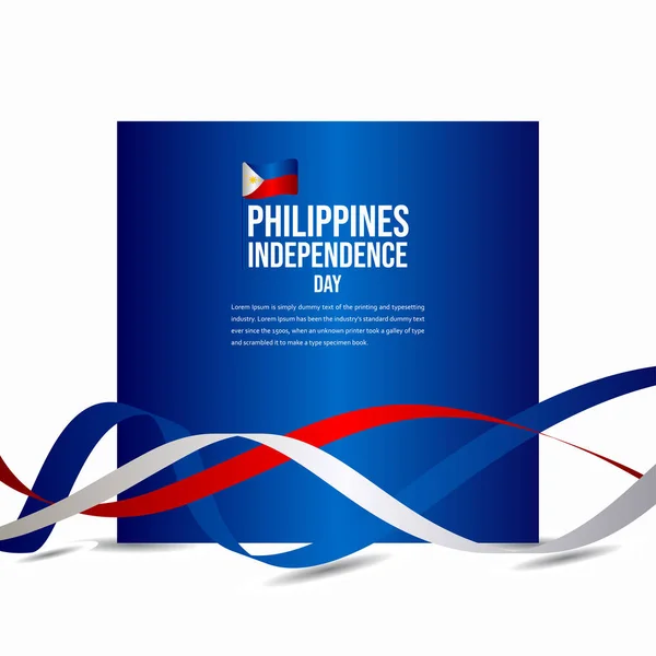 Happy Filipiny Dzień Niepodległości święto wektor szablon projekt ilustracja — Wektor stockowy