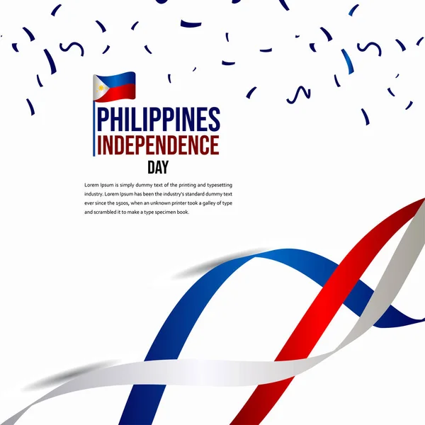 Χαρούμενη γιορτή ανεξαρτησίας των Φιλιππίνων — Διανυσματικό Αρχείο