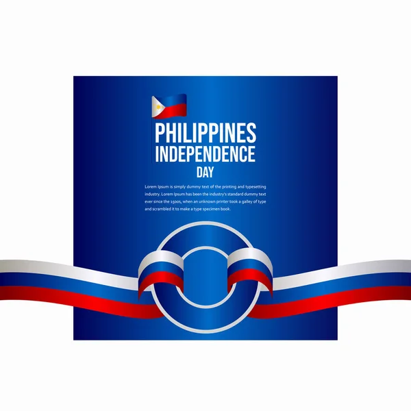 Feliz Día de la Independencia de Filipinas Celebración Vector Template Design Illustration — Archivo Imágenes Vectoriales
