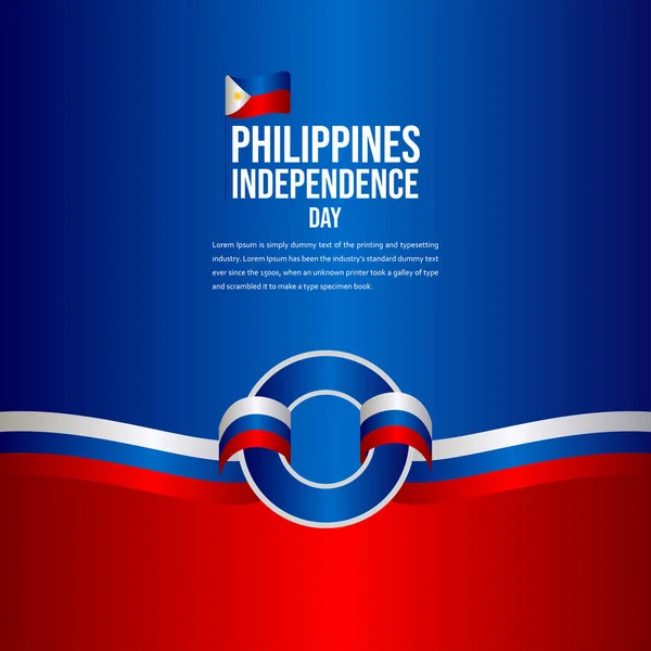 Feliz Día de la Independencia de Filipinas Celebración Vector Template Design Illustration — Archivo Imágenes Vectoriales