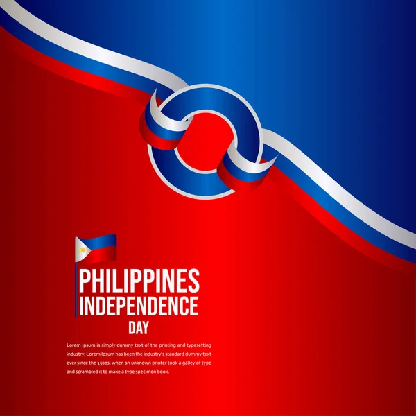 Happy Philippines Independence Day Celebration Vector Template Design Illustration — Stock Vector