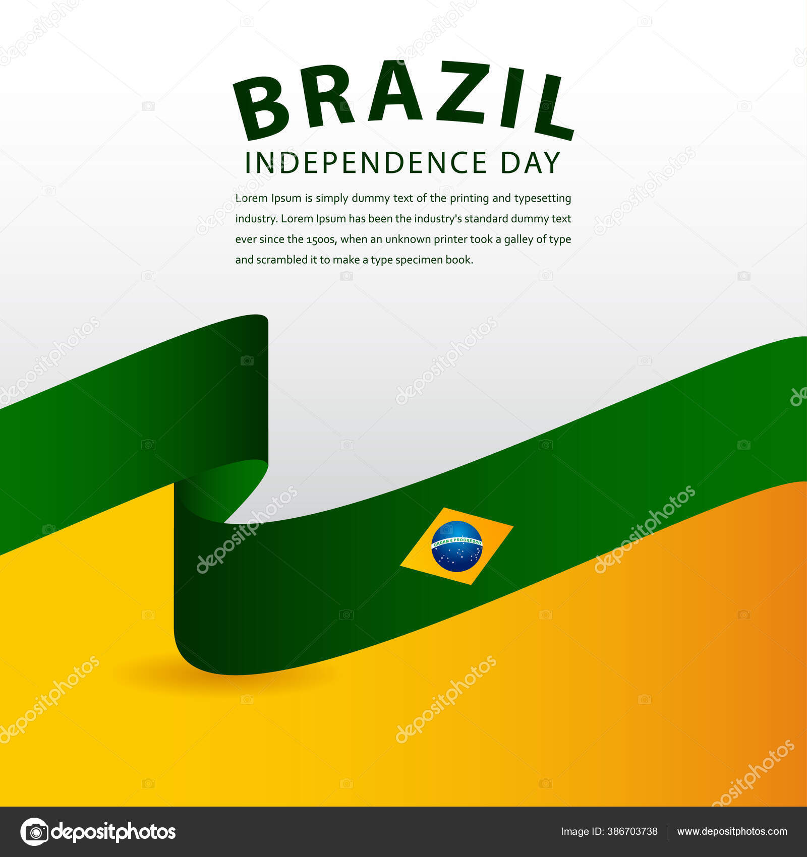 ブラジル独立記念日お祝いベクトルテンプレートデザインイラスト ストックベクター C Tobrono
