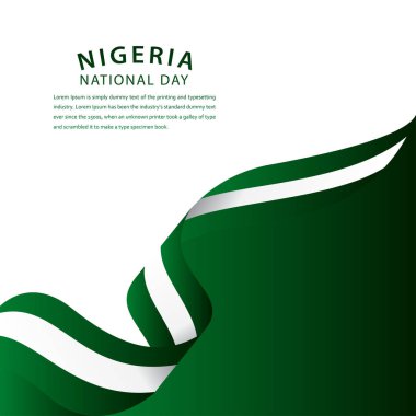 Happy Nigeria National Day Celebration Vector Template Design Illustration clipart