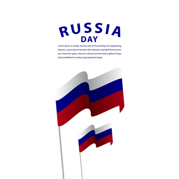 Happy Russia Independence Day Celebration Vector Template Design Illustration — Stock Vector