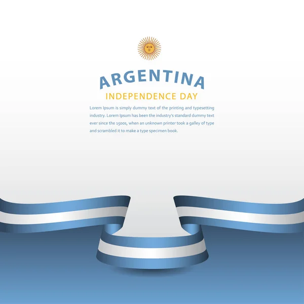 Felice Giorno Dell Indipendenza Argentina Celebrazione Vector Template Design Illustrazione — Vettoriale Stock