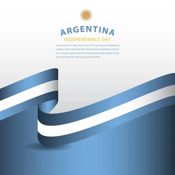 Happy Argentina Independence Day Celebration Vector Template Design Illustration — Stockový vektor