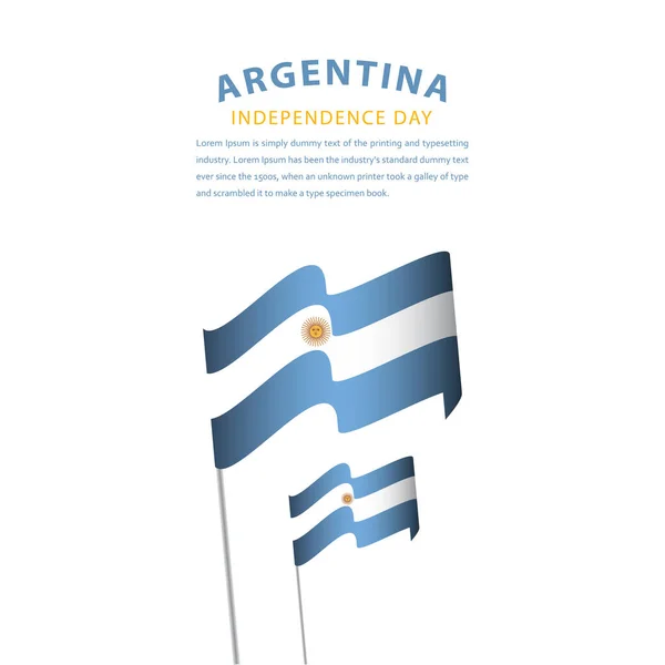 Feliz Celebración Del Día Independencia Argentina Vector Template Design Illustration — Archivo Imágenes Vectoriales