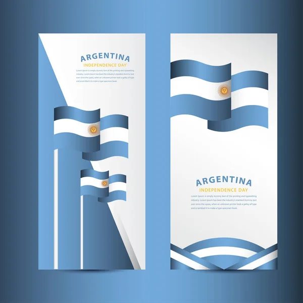 Feliz Celebración Del Día Independencia Argentina Vector Template Design Illustration — Archivo Imágenes Vectoriales