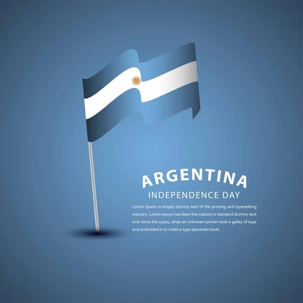 Feliz Celebración Del Día Independencia Argentina Vector Template Design Illustration — Archivo Imágenes Vectoriales