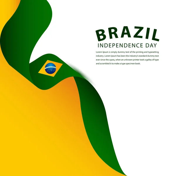 Happy Brazil Independence Day Celebration Vector Template Design Illustration — стоковий вектор