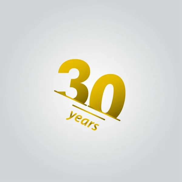 Anniversario Celebrazione Gold Line Vector Template Design Illustrazione — Vettoriale Stock