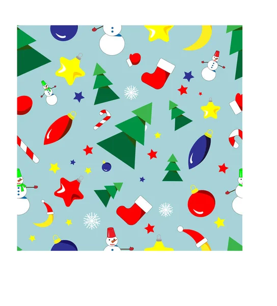 Christmas Xmas Holiday Tree Cartoon Red Illustration Decoration Green Winter — Stock Vector