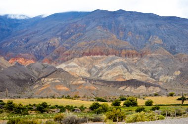Arjantin'in Salta eyaletinin çöl manzarası.