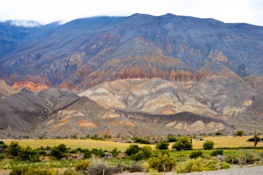 Desert landscape of the province of Salta in Argentina. clipart