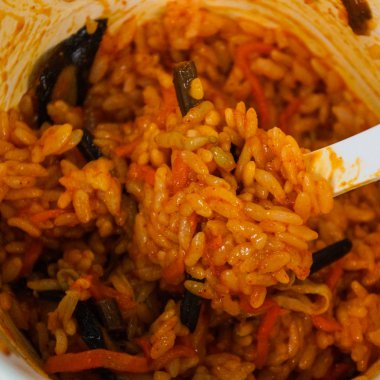 pirinç sebze ile yakın çekim