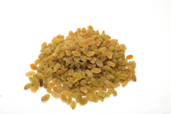 Organic Dried Raisins White Background — Stock Photo, Image