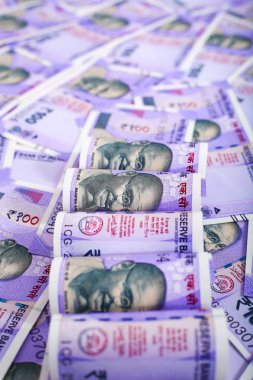 100 yeni Hint parası. Beyaz arka planda yalıtılmış.