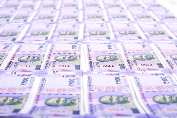 Foto Billetes India Aislado Sobre Fondo Blanco — Foto de Stock