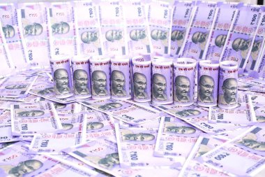 Hint Yeni para birimi Note yüz rupi. Beyaz arka planda yalıtılmış.