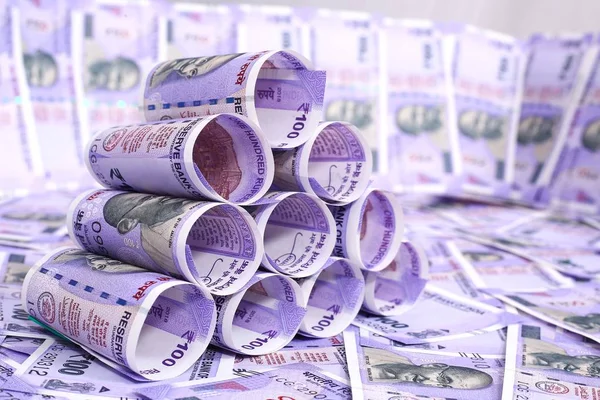 Nueva Moneda India 100 Rupias Aislado Sobre Fondo Blanco — Foto de Stock