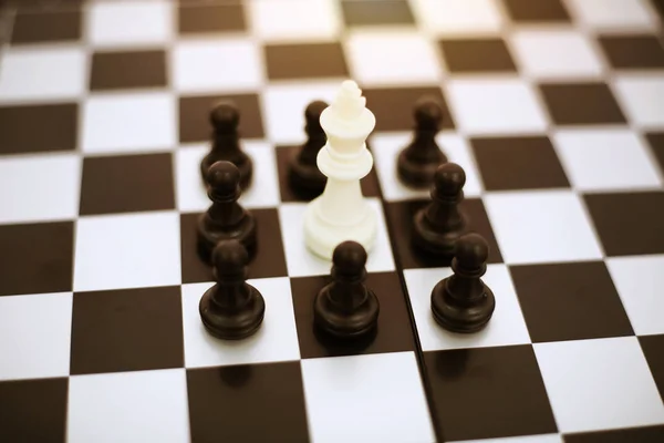 Шахові Пішаки Шаховій Дошці Ізольовані Білому Тлі — стокове фото