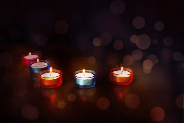 Resim Için Dekoratif Hint Diwali Lambalar Bir Grup — Stok fotoğraf