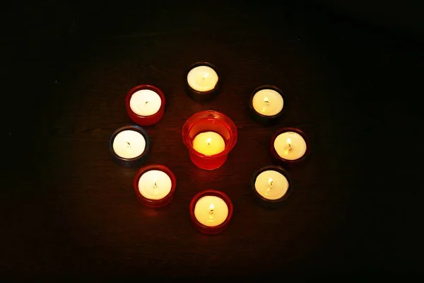 Diwali庆典期间点燃的彩灯 — 图库照片