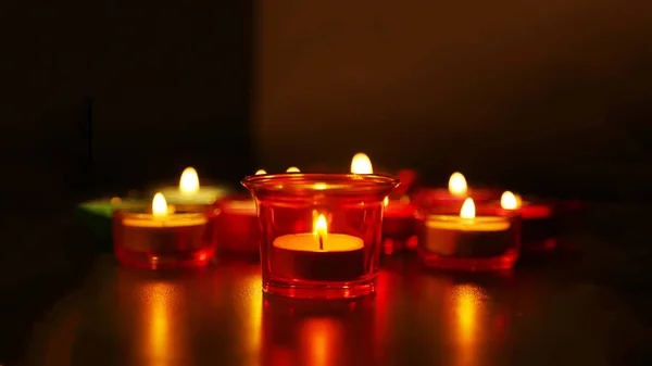 Picture Candles Lamps Diwali Celebration India — Stock Photo, Image