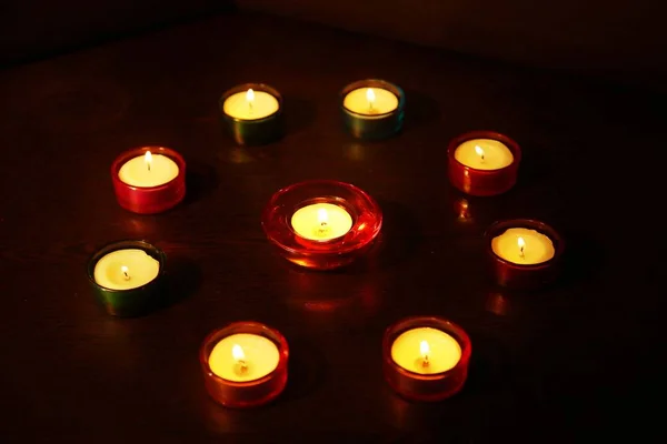 Picture Candle Light Diwali Festival — Stock Photo, Image