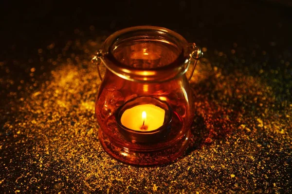 Candle Lamp Diwali Celebration — Stock Photo, Image