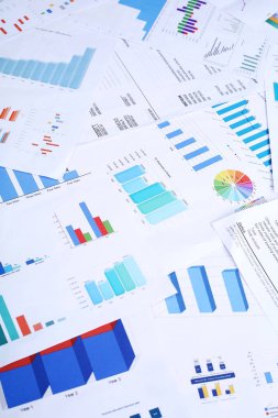 Finansal grafik kağıt Fotoğrafı.