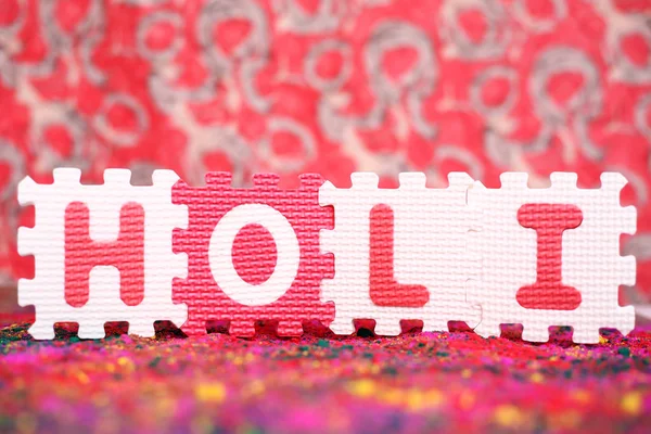 Afbeelding Van Holi Color Voor Holi Festival Geïsoleerd Kleurrijke Achtergrond — Stockfoto