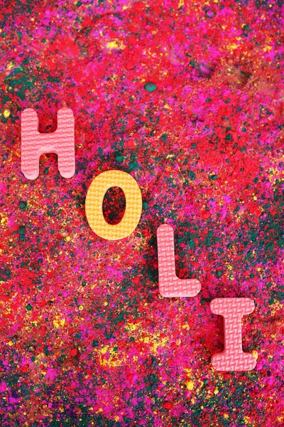 Picture Organic Color Holi Festival 2019 Isolated Colorful Background — Stock Photo, Image