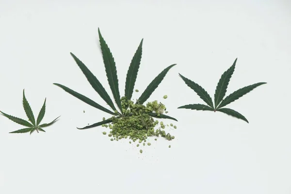 Decoration Marijuana Leaves Isolated White Background — Stock Photo, Image