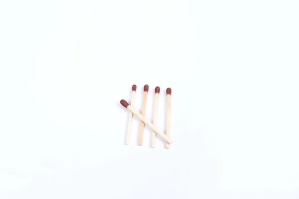 Photo Matches Stick Design Isolated White Background — Stock Photo, Image