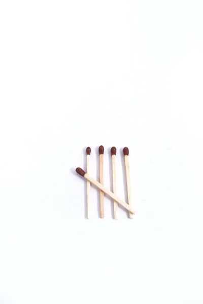 Foto Fiammiferi Stick Design Isolato Sullo Sfondo Bianco — Foto Stock