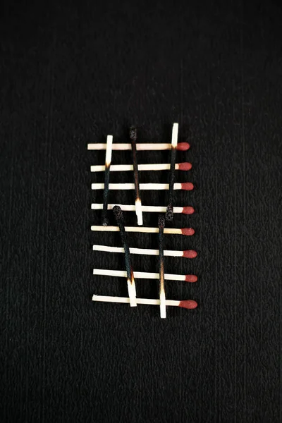 Matches in red matches box. Isolated on the white background.