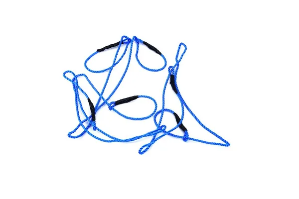 Зображення Блакитної Мотузки Ізольовані Білому Тлі — стокове фото
