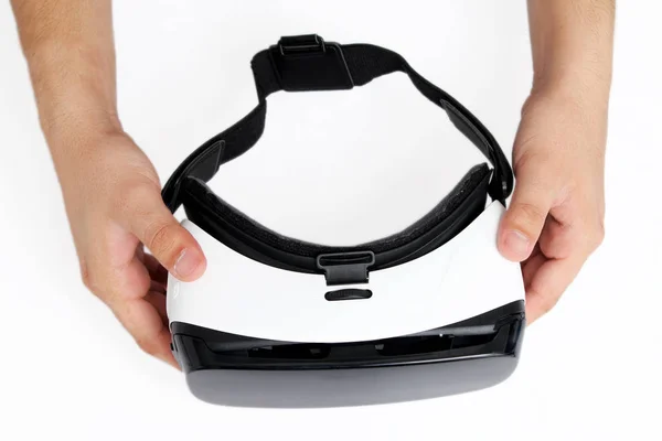 Gear Occhiali Mobile Dispositivo Realtà Virtuale Isolato Sfondo Bianco — Foto Stock