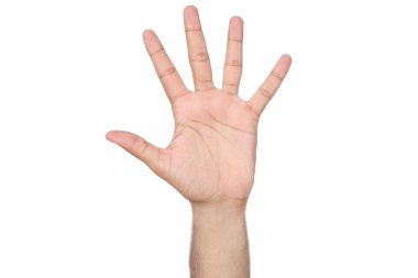  El resmi. Beyaz arka planda yalıtılmış