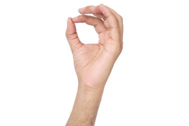  El hareketi resmi. Beyaz arka planda yalıtılmış.