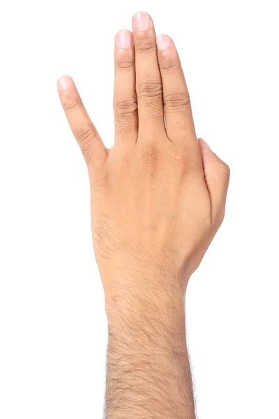 Bild Mänsklig Hand Isolerad Vit Bakgrund — Stockfoto