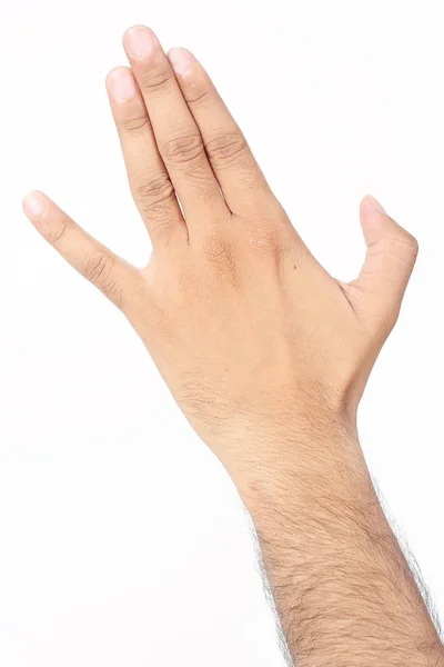 Изображение Человеческой Руки Изолированный Белом Фоне — стоковое фото