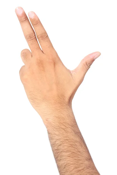 Handfingerbild Isoliert Auf Weißem Hintergrund — Stockfoto