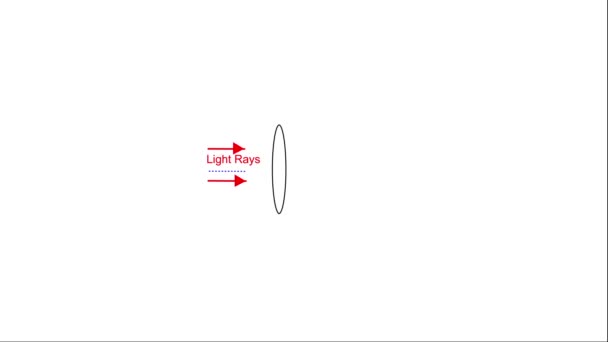 Animasyonlu Optik Lens Beyaz Arka Planda Yalıtılmış — Stok video