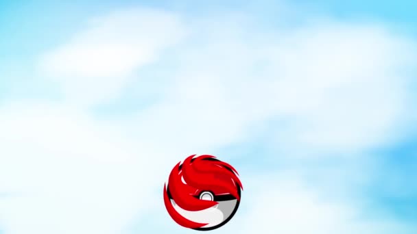 Filmato Pokemon Game Isolato Sfondo Rosso — Video Stock